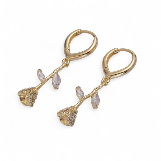 Call Her Rose Huggie Earrings