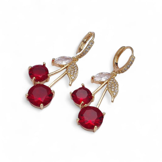 Cherry On Top Huggie Earrings