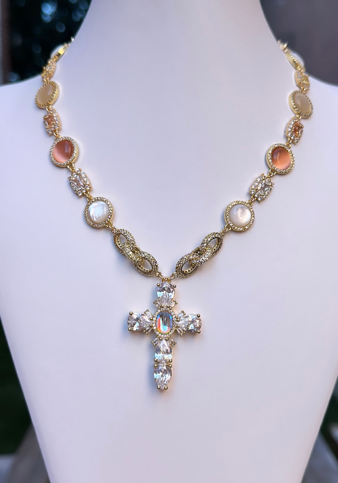 “Ethereal” Cross Necklace